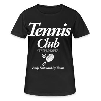 Tennis Club - Frauen T-Shirt atmungsaktiv - Schwarz - Vorne - AI Model Female 172 light (172cm)