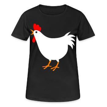 Nur ein Hühnerliebhaber und ein Witz-Farm-Tier - Frauen T-Shirt atmungsaktiv - Schwarz - Vorne - AI Model Female 172 light (172cm)