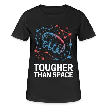 Bärtierchen Motiv Tougher Than Space - Frauen T-Shirt atmungsaktiv - Schwarz - Vorne - AI Model Female 172 light (172cm)