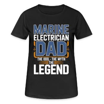 Marine Electrician Dad The Idol Marine Engineer - Frauen T-Shirt atmungsaktiv - Schwarz - Vorne - AI Model Female 172 light (172cm)
