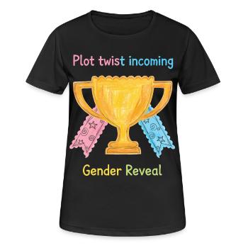Gender Reveal Plot Twist Incoming Baby Shower - Women's Breathable T-Shirt - black - Front - AI Model Female 172 light (172cm)