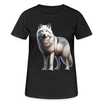 Loup arctique - T-shirt respirant Femme - noir - Devant - AI Model Female 172 light (172cm)