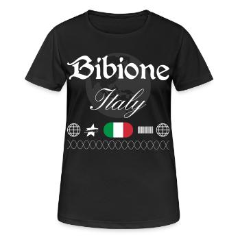 Bibione Italien Streetwear Reise Souvenir - Frauen T-Shirt atmungsaktiv - Schwarz - Vorne - AI Model Female 172 light (172cm)