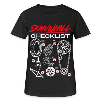 Bicycle Checklist Design - Women's Breathable T-Shirt - black - Front - AI Model Female 172 light (172cm)