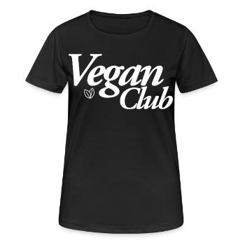 Vegan Club - Frauen T-Shirt atmungsaktiv - Schwarz - Vorne - AI Model Female 172 light (172cm)