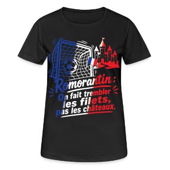 Romorantin Filets Tremblants - Frauen T-Shirt atmungsaktiv - Schwarz - Vorne - AI Model Female 172 light (172cm)