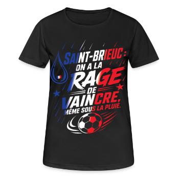 Saint-Brieuc Rage Pluie - Frauen T-Shirt atmungsaktiv - Schwarz - Vorne - AI Model Female 172 light (172cm)