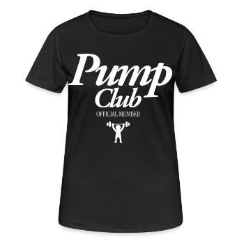 Pump Club - Frauen T-Shirt atmungsaktiv - Schwarz - Vorne - AI Model Female 172 light (172cm)