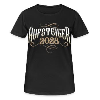 Aufsteiger 2028 - Frauen T-Shirt atmungsaktiv - Schwarz - Vorne - AI Model Female 172 light (172cm)