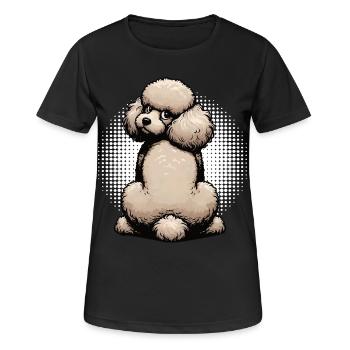 Caniche Caniche Propriétaire Caniche Amoureux Caniche Chien - T-shirt respirant Femme - noir - Devant - AI Model Female 172 light (172cm)