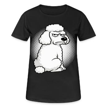 Caniche Caniche Propriétaire Caniche Amoureux Caniche Chien - T-shirt respirant Femme - noir - Devant - AI Model Female 172 light (172cm)