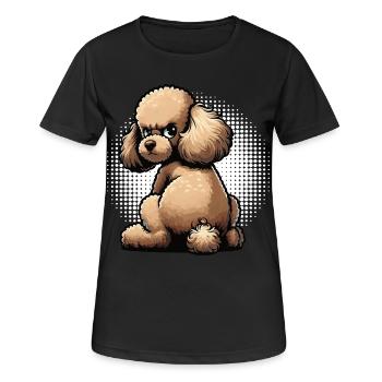 Caniche Caniche Propriétaire Caniche Amoureux Caniche Chien - T-shirt respirant Femme - noir - Devant - AI Model Female 172 light (172cm)