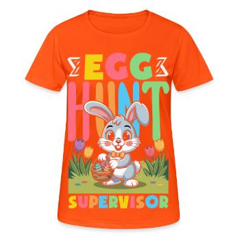 Frohe Ostern Süßer Osterhase Eiersuche Ostereier - Frauen T-Shirt atmungsaktiv - Neonorange - Vorne - AI Model Female 172 dark (172cm)