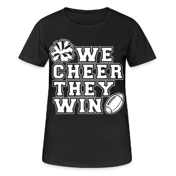 We Cheer Tey Win Cheerleader Sport Retro Stil - Frauen T-Shirt atmungsaktiv - Schwarz - Vorne - AI Model Female 172 light (172cm)