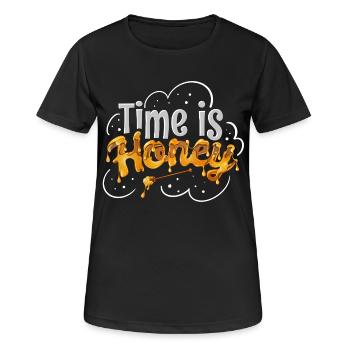 Time Is Honey - Women's Breathable T-Shirt - black - Front - AI Model Female 172 light (172cm)