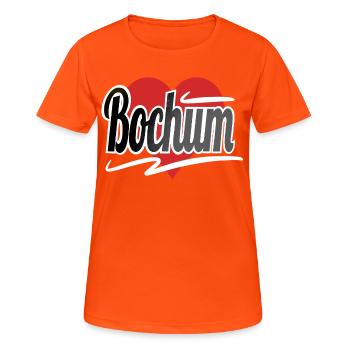Bochum - Women's Breathable T-Shirt - neon orange - Front - AI Model Female 172 dark (172cm)