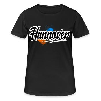 Hannover - Frauen T-Shirt atmungsaktiv - Schwarz - Vorne - AI Model Female 172 light (172cm)