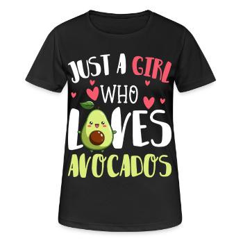 La fille adore les avocats - T-shirt respirant Femme - noir - Devant - AI Model Female 172 light (172cm)