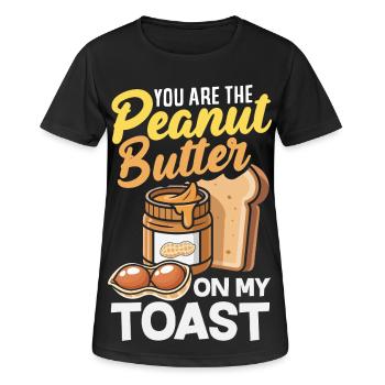 Erdnussbutter & Marmelade Partnerlook Design - Frauen T-Shirt atmungsaktiv - Schwarz - Vorne - AI Model Female 172 light (172cm)