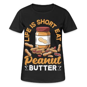 Erdnussbutter & Marmelade Partnerlook Design - Frauen T-Shirt atmungsaktiv - Schwarz - Vorne - AI Model Female 172 light (172cm)