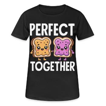 Erdnussbutter & Marmelade Partnerlook Design - Frauen T-Shirt atmungsaktiv - Schwarz - Vorne - AI Model Female 172 light (172cm)