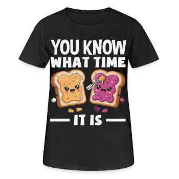 Erdnussbutter & Marmelade Partnerlook Design - Frauen T-Shirt atmungsaktiv - Schwarz - Vorne - AI Model Female 172 light (172cm)