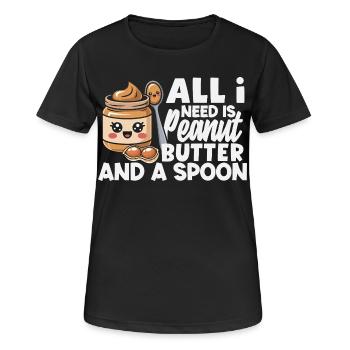 Erdnussbutter & Marmelade Partnerlook Design - Frauen T-Shirt atmungsaktiv - Schwarz - Vorne - AI Model Female 172 light (172cm)