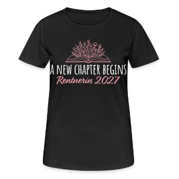 Rentnerin 2027 Neues Kapitel Rente - Frauen T-Shirt atmungsaktiv - Schwarz - Vorne - AI Model Female 172 light (172cm)