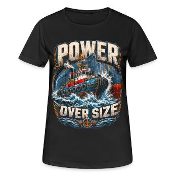 Remorqueurs Remorqueurs Puissance Supérieure à la Taille - T-shirt respirant Femme - noir - Devant - AI Model Female 172 light (172cm)