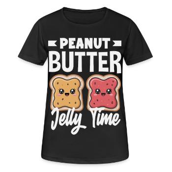 Erdnussbutter & Marmelade Partnerlook Design - Frauen T-Shirt atmungsaktiv - Schwarz - Vorne - AI Model Female 172 light (172cm)