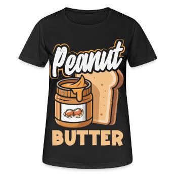 Look Partner Beurre de Cacahuète & Confiture Design - T-shirt respirant Femme - noir - Devant - AI Model Female 172 light (172cm)