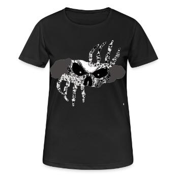 Schädelklauen im Schatten - Frauen T-Shirt atmungsaktiv - Schwarz - Vorne - AI Model Female 172 light (172cm)