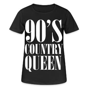 90s Country Queen – Retro Western - Women's Breathable T-Shirt - black - Front - AI Model Female 172 light (172cm)