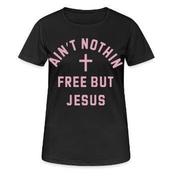 Nothing costs free, Jesus - Women's Breathable T-Shirt - black - Front - AI Model Female 172 light (172cm)