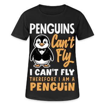 Pingouin mignon - Cadeau pour l’amoureux des manchots - T-shirt respirant Femme - noir - Devant - AI Model Female 172 light (172cm)