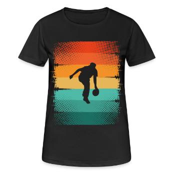 Bowling - T-shirt respirant Femme - noir - Devant - AI Model Female 172 light (172cm)