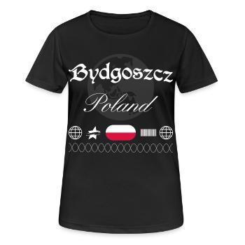 Bromberg Polen Streetwear Reise Souvenir - Frauen T-Shirt atmungsaktiv - Schwarz - Vorne - AI Model Female 172 light (172cm)