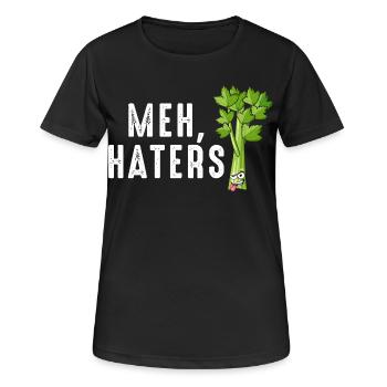 Meh Celery Haters Tee - Women's Breathable T-Shirt - black - Front - AI Model Female 172 light (172cm)