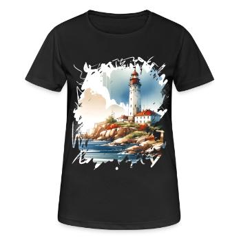 phare - T-shirt respirant Femme - noir - Devant - AI Model Female 172 light (172cm)