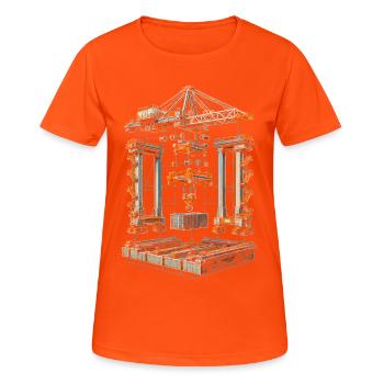 docker - Women's Breathable T-Shirt - neon orange - Front - AI Model Female 172 dark (172cm)
