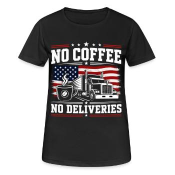 Caffeine Trucks & Transportation - Women's Breathable T-Shirt - black - Front - AI Model Female 172 light (172cm)