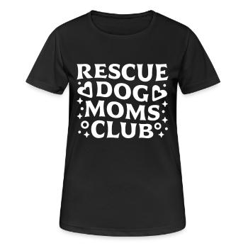 Club der Rettungshunde-Mütter - Frauen T-Shirt atmungsaktiv - Schwarz - Vorne - AI Model Female 172 light (172cm)