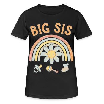 Geschlechterenthüllung Big Sis Babyparty Big Sister Team - Frauen T-Shirt atmungsaktiv - Schwarz - Vorne - AI Model Female 172 light (172cm)