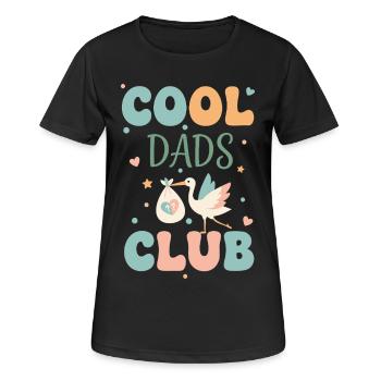 Révélation de sexe Cool Dads Club Baby shower Grossesse - T-shirt respirant Femme - noir - Devant - AI Model Female 172 light (172cm)
