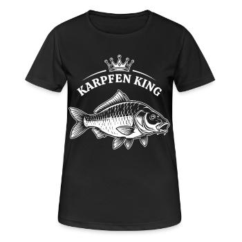 Karpfen König - Frauen T-Shirt atmungsaktiv - Schwarz - Vorne - AI Model Female 172 light (172cm)