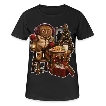 Goblin in the Christmas night shift - Women's Breathable T-Shirt - black - Front - AI Model Female 172 light (172cm)