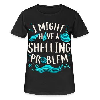 Maybe I have a shell collector with - Women's Breathable T-Shirt - black - Front - AI Model Female 172 light (172cm)