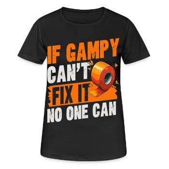 Gampy ne peut pas réparer Personne ne peut drôle Humour de grand-père - T-shirt respirant Femme - noir - Devant - AI Model Female 172 light (172cm)