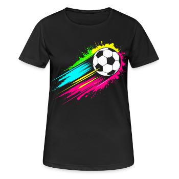 Allemagne – Ball im Farbenrausch Design - T-shirt respirant Femme - noir - Devant - AI Model Female 172 light (172cm)