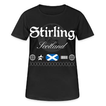 Souvenir de voyage Streetwear de Stirling Scotland - T-shirt respirant Femme - noir - Devant - AI Model Female 172 light (172cm)